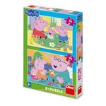 Jucarii, Copii si Bebe - Jucarii si jocuri - Jocuri si puzzle - Puzzle - Set 2 Puzzle DINO TOYS Peppa Pig: Acasa (24 + 48 Piese), Carton Durabil Certificat FSC, Fabricat in Cehia - Infinity.ro