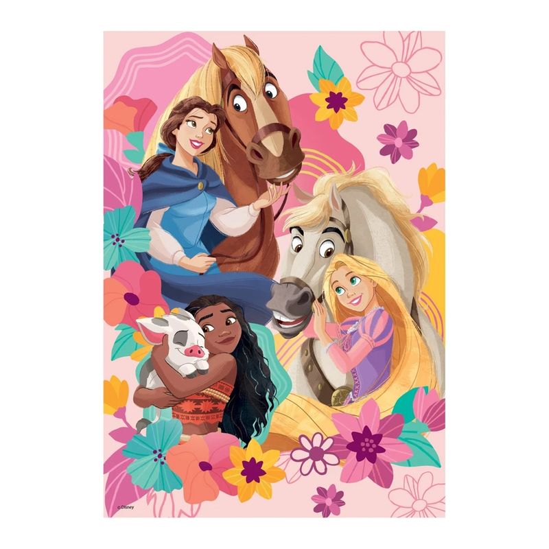 Jucarii, Copii si Bebe - Jucarii si jocuri - Jocuri si puzzle - Puzzle - Puzzle 200 Piese DINO TOYS Printese Disney cu 40 Pietricele Decor si Adeziv Inclus - Infinity.ro