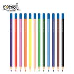 Carti si Birotica - Birotica - Instrumente de scris - Creioane - Set 12 Creioane Colorate Acuarelabil S-COOL, Corp Hexagonal din Lemn Premium, Mina Rezistenta, Efect de Pictura - Infinity.ro