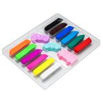 Carti si Birotica - Rechizite - Plastilina - Set Plastilina Modelatoare 12 Culori NEBO cu 3 Forme Vehicule, Extra Moale, Reutilizabila si Rehidratabila - Infinity.ro