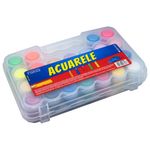 Carti si Birotica - Rechizite - Pictura si desen - Acuarele si culori - Set 25 Acuarele Guase NEBO 15 ml, Culori Clasice, Neon, Sidefate si cu Sclipici, Gentuta de Transport cu Godeuri - Infinity.ro