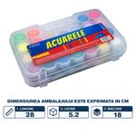 Carti si Birotica - Rechizite - Pictura si desen - Acuarele si culori - Set 25 Acuarele Guase NEBO 15 ml, Culori Clasice, Neon, Sidefate si cu Sclipici, Gentuta de Transport cu Godeuri - Infinity.ro
