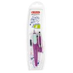 Carti si Birotica - Birotica - Instrumente de scris - Pixuri si stilouri - Stilou My.Pen Lila/Menta, Penita L din Otel Inoxidabil pentru Stangaci, Grip Ergonomic, Patron Cerneala Inclus - Infinity.ro