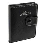 Carti si Birotica - Papetarie - Agende si calendare - Agende si carnete - Mini Agenda de Buzunar 11x8.5 cm cu Pix Inclus, 100 File Dictando, Coperta Buretata si Inchidere cu Capsa, Negru - Infinity.ro