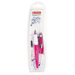 Carti si Birotica - Birotica - Instrumente de scris - Pixuri si stilouri - Stilou My.Pen Roz/Alb, Penita M din Otel Inoxidabil, Grip Ergonomic pentru Dreptaci, Patron Cerneala Inclus - Infinity.ro