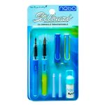 Carti si Birotica - Birotica - Instrumente de scris - Pixuri si stilouri - Set 2 Stilouri cu Cerneala Termosensibila Albastre NEBO, Penita EF si Penita Ascunsa, Grip Ergonomic, 2 Patroane - Infinity.ro