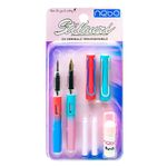 Carti si Birotica - Birotica - Instrumente de scris - Pixuri si stilouri - Set 2 Stilouri cu Cerneala Termosensibila Roz NEBO, Penita EF si Penita Ascunsa, Grip Ergonomic, 2 Patroane si Burete - Infinity.ro