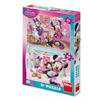 Jucarii, Copii si Bebe - Jucarii si jocuri - Jocuri si puzzle - Puzzle - Set 2 Puzzle Disney Minnie Mouse Dino Toys - 24 si 48 Piese, Figaro si Daisy Duck, 26.4x18.1 cm - Infinity.ro