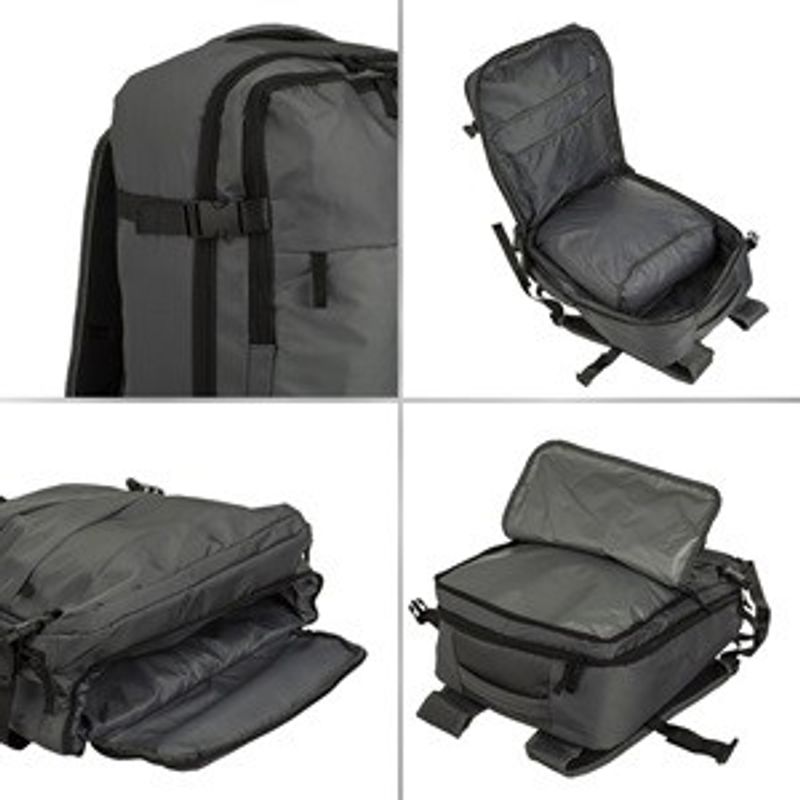 Sport si Outdoor - Camping - Accesorii camping si drumetii - Rucsac de calatorie impermeabil, 30x20x45cm, Gri - Infinity.ro