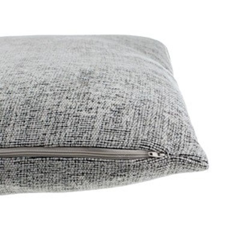 Casa si Gradina - Textile si covoare - Perne si pilote - Perne decorative - Perna decorativa patrata din chenille, Gri, 52x52cm, 2 fete cu fermoar - Infinity.ro