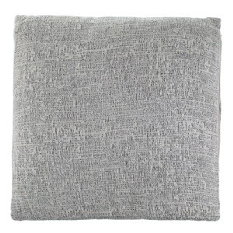 Casa si Gradina - Textile si covoare - Perne si pilote - Perne decorative - Perna decorativa patrata din chenille, Gri, 52x52cm, 2 fete cu fermoar - Infinity.ro