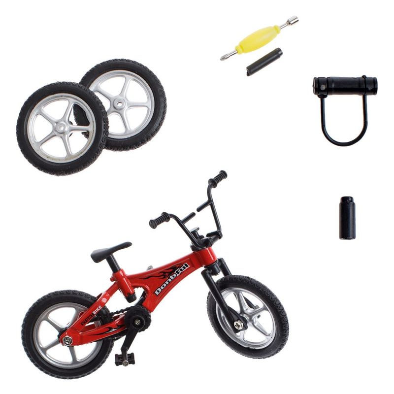Jucarii, Copii si Bebe - Jucarii si jocuri - Vehicule si jucarii cu telecomanda - Motociclete de jucarie - Bicicleta BMX Miniatura Rosie cu Accesorii si Piese de Schimb - Infinity.ro