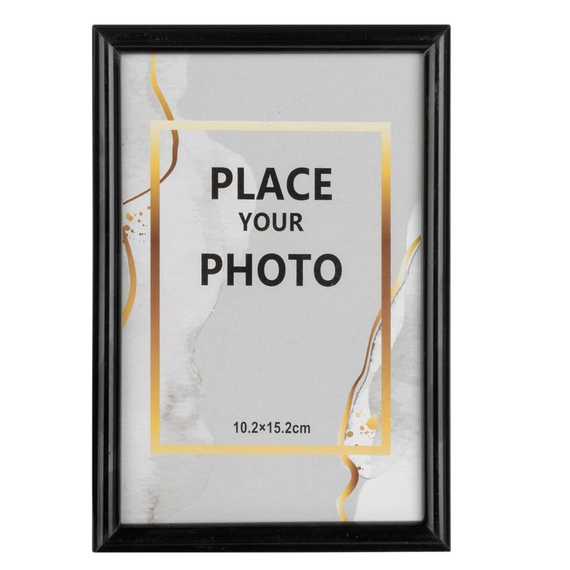 Casa si Gradina - Decoratiuni - Obiecte decorative - Accesorii decorative - Rama foto decorativa neagra, 10x15 cm, plastic, pentru masa si perete - Infinity.ro