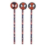 Carti si Birotica - Birotica - Instrumente de scris - Radiere si corectoare - Set de Creioane Fancy cu Design Spiderman - Infinity.ro