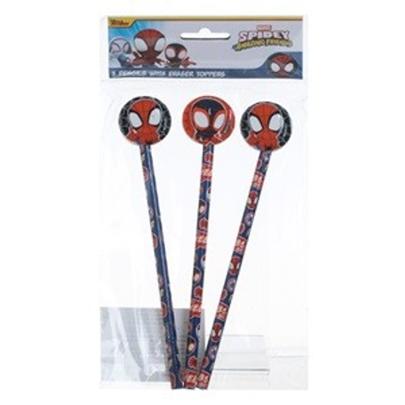 Carti si Birotica - Birotica - Instrumente de scris - Radiere si corectoare - Set de Creioane Fancy cu Design Spiderman - Infinity.ro