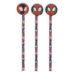 Carti si Birotica - Birotica - Instrumente de scris - Radiere si corectoare - Set de Creioane Fancy cu Design Spiderman - Infinity.ro