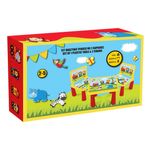 Casa si Gradina - Mobilier - Seturi de mobilier - Seturi living - Set Masa si 2 Scaune din Plastic pentru Copii, cu Model Trenulet, Galben - Infinity.ro