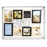 Casa si Gradina - Decoratiuni - Obiecte decorative - Accesorii decorative - Rama foto decorativa cu cadru metalic, 8 poze, 55x41 cm, neagra - Infinity.ro