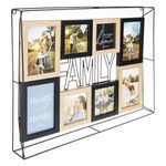 Casa si Gradina - Decoratiuni - Obiecte decorative - Accesorii decorative - Rama foto decorativa cu cadru metalic, 8 poze, 55x41 cm, neagra - Infinity.ro