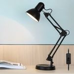 Casa si Gradina - Corpuri si surse de iluminat - Veioze si lampi - Veioze - Lampa de birou cu brat pliabil, neagra, E27 - Infinity.ro