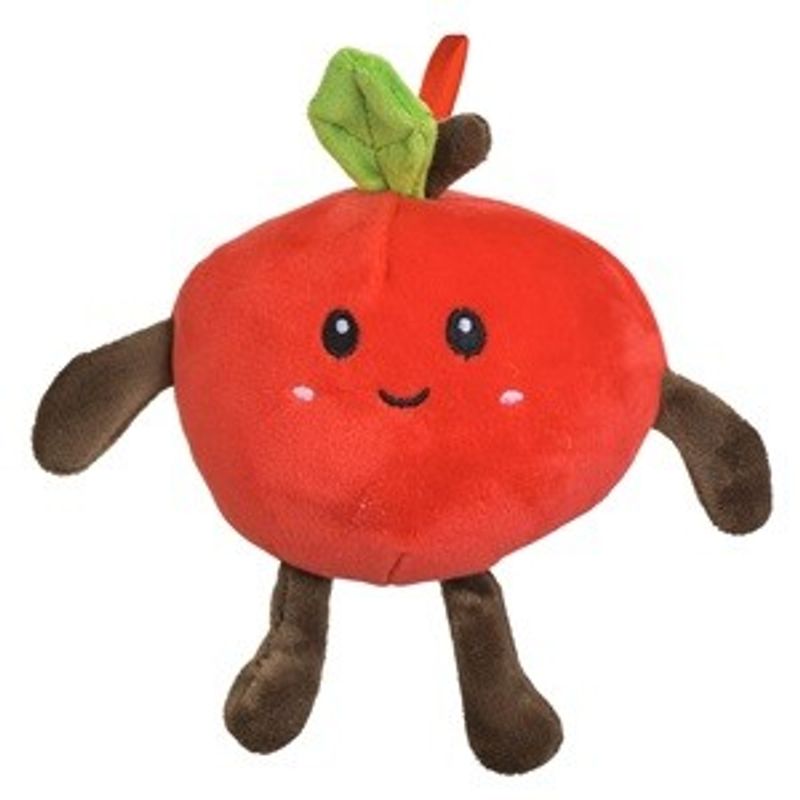 Jucarii, Copii si Bebe - Jucarii si jocuri - Jucarii de plus - Jucarie de plus mar, 16 cm, rosie, cu detalii brodate - Infinity.ro