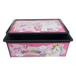 Casa si Gradina - Mobilier - Organizare si depozitare - Cutii depozitare - Cutie de depozitare cu capac, 25L, roz, cu model unicorn - Infinity.ro