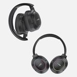 PC, gaming si accesorii - Periferice PC - Casti PC - Casti Audio Bluetooth Pliabile, Negre, cu Lumina RGB - Infinity.ro