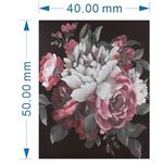 Casa si Gradina - Decoratiuni - Tablouri - Tablou Textil Floral Negru cu Suporturi din Lemn - Stil Vintage Exotic - Infinity.ro