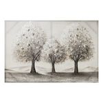 Casa si Gradina - Decoratiuni - Tablouri - Tablou in Ulei cu Copaci si Model Reliefat, 90x60x2,5 cm - Infinity.ro