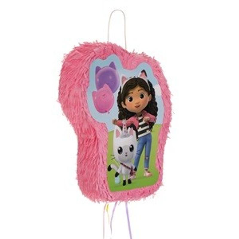Casa si Gradina - Decoratiuni - Decoratiuni petrecere - Accesorii pentru petrecere - Pinata de Petrecere cu Personaj Gabby, 27x8x35cm, Roz - Infinity.ro