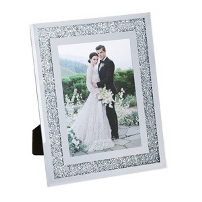 Casa si Gradina - Decoratiuni - Obiecte decorative - Accesorii decorative - Rama foto decorativa din sticla cu efect de oglinda argintie, 13x18cm - Infinity.ro