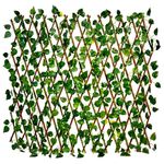 Casa si Gradina - Decoratiuni - Pereti despartitori si paravane - Paravan Decorativ din Lemn cu Frunze Verde 60x180cm - Infinity.ro