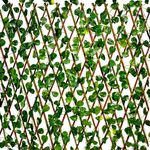 Casa si Gradina - Decoratiuni - Pereti despartitori si paravane - Paravan Decorativ din Lemn cu Frunze Verde 60x180cm - Infinity.ro