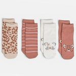 Fashion, accesorii si bijuterii - Copii - Lenjerie si pijamale copii - Sosete si dresuri copii - Sosete Scurte Multicolor cu Model Animalute pentru Fete - 4 Perechi - Infinity.ro