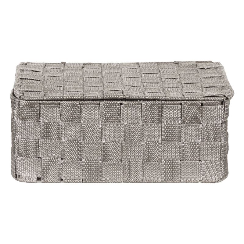 Casa si Gradina - Mobilier - Organizare si depozitare - Cutii depozitare - Cutie de depozitare impletita cu capac si manere, Gri, 30x20x12 cm - Infinity.ro