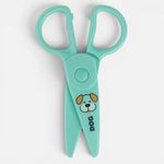 Casa si Gradina - Bucatarie si vesela - Ustensile bucatarie - Foarfeci bucatarie - Foarfeca pentru prescolari, 13 cm, verde menta cu model catel - Infinity.ro