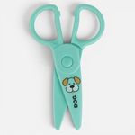 Casa si Gradina - Bucatarie si vesela - Ustensile bucatarie - Foarfeci bucatarie - Foarfeca pentru prescolari, 13 cm, verde menta cu model catel - Infinity.ro