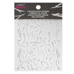 Ingrijire personala si Cosmetice - Manichiura si pedichiura - Produse nail art - Autocolante pentru unghii cu linii argintii din folie, benzi subtiri, finisaj metalic - Infinity.ro