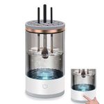 Ingrijire personala si Cosmetice - Machiaj - Aplicatoare si pensule machiaj - Aparat electric de curatat pensule de machiaj, 8W, Negru Transparent, USB - Infinity.ro