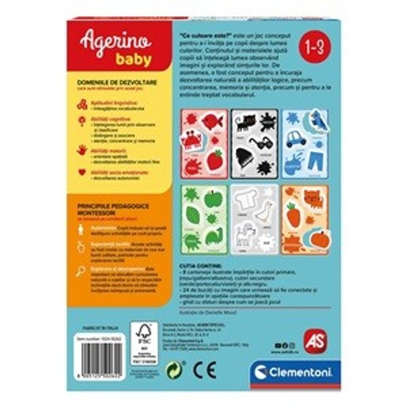 Jucarii, Copii si Bebe - Jucarii si jocuri - Jucarii & jocuri educative - Jocuri si jucarii educative - Joc Educativ de Asociere a Culorilor cu Imagini în Relief, Set 8 Cartonase, Multicolor - Infinity.ro