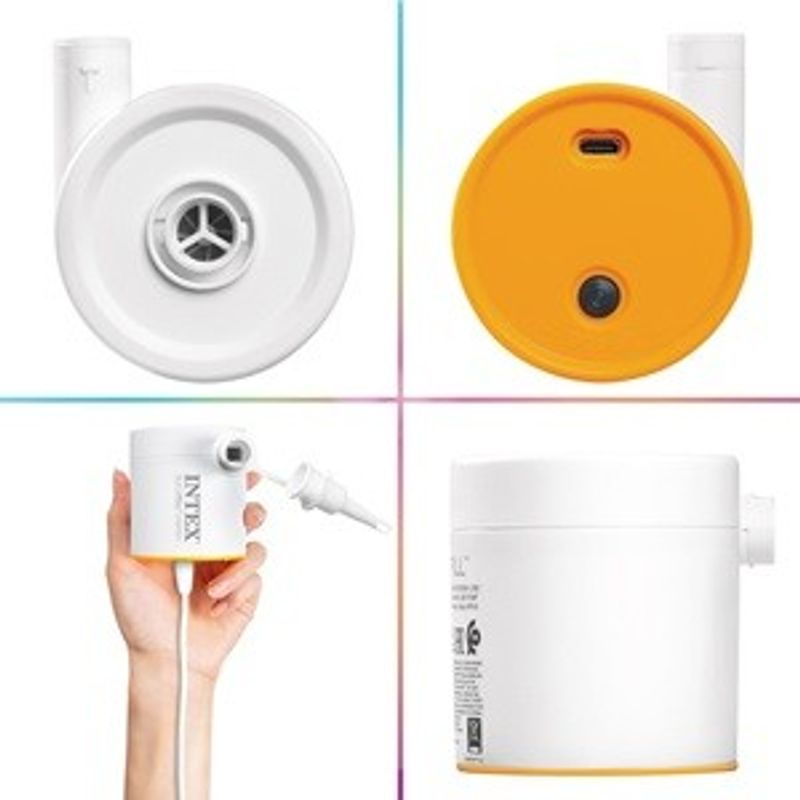 Sport si Outdoor - Sporturi de echipa - Fotbal - Porti fotbal - Pompa electrica de umflat si dezumflat, USB-C, 150 l/min, Alba - Infinity.ro