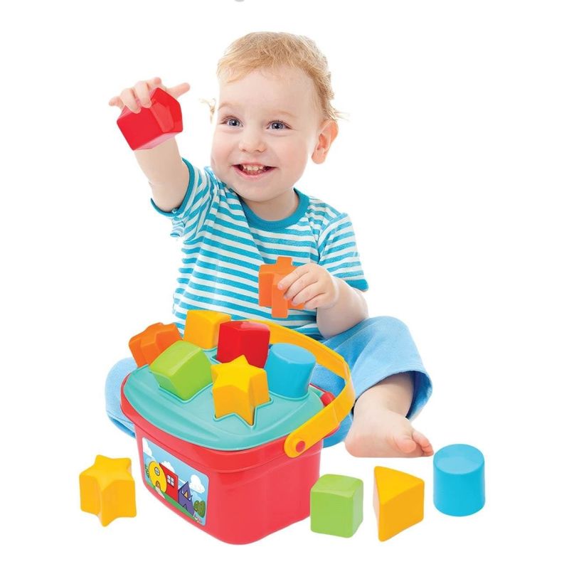 Jucarii, Copii si Bebe - Jucarii si jocuri - Jucarii bebelusi - Jucarii de sortat - Jucarie Sortator cu 6 Forme Geometrice, Valiza, Rosu, Plastic, 3+ - Infinity.ro