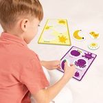 Jucarii, Copii si Bebe - Jucarii si jocuri - Jucarii & jocuri educative - Jocuri si jucarii educative - Joc Educativ de Asociere a Culorilor cu Imagini în Relief, Set 8 Cartonase, Multicolor - Infinity.ro