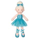 Jucarii, Copii si Bebe - Jucarii si jocuri - Papusi si accesorii - Papusi - Papusa textila balerina, par blond, rochie albastra cu glitter, 50 cm - Infinity.ro