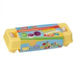 Jucarii, Copii si Bebe - Jucarii si jocuri - Jucarii & jocuri educative - Jocuri si jucarii educative - Jucarie educativa cu oua, sortator de forme si culori, 12 buc, Galben - Infinity.ro
