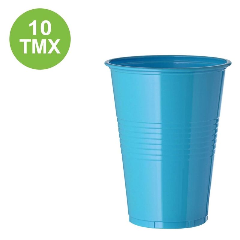 Ingrijire personala si Cosmetice - Dezinfectante - Manusi unica folosinta - Set 10 Pahare din Plastic Turcoaz, 480 ml, de Unica Folosinta - Infinity.ro