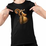 Fashion, accesorii si bijuterii - Copii - Imbracaminte copii - Tricouri copii - Tricou Copii Fete Ice Age Scratte Veverita, negru, marime XL Copii - Infinity.ro