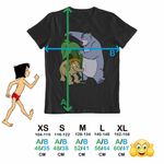 Fashion, accesorii si bijuterii - Copii - Imbracaminte copii - Tricouri copii - Tricou Copii Baieti Cartea Junglei Baloo Junior, negru, marime L Copii - Infinity.ro