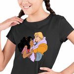 Fashion, accesorii si bijuterii - Copii - Imbracaminte copii - Tricouri copii - Tricou Copii Fete Cocosatul de la Notre-Dame Esmeralda Phoebus, negru, marime S Copii - Infinity.ro