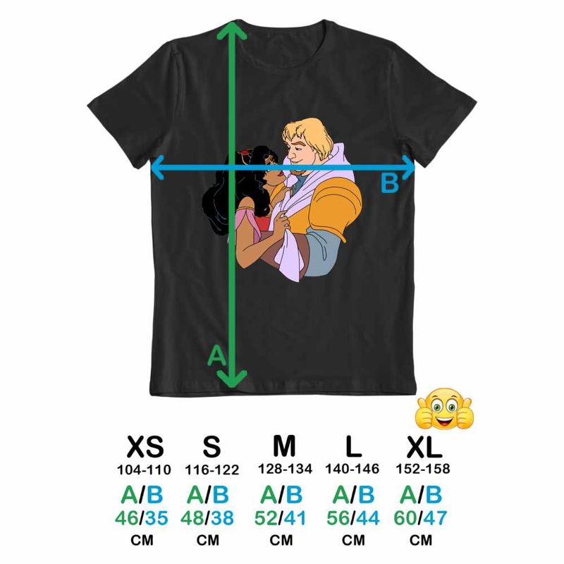Fashion, accesorii si bijuterii - Copii - Imbracaminte copii - Tricouri copii - Tricou Copii Fete Cocosatul de la Notre-Dame Esmeralda Phoebus, negru, marime S Copii - Infinity.ro